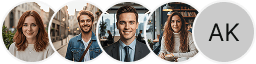 Multiple investor profile avatars on Liska Kapiton trading review block
